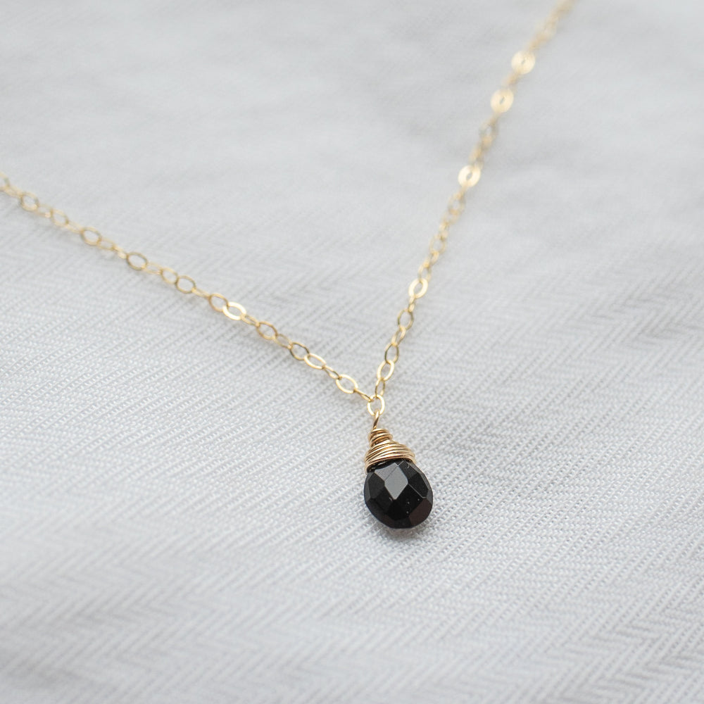 Lucy Williams Square Onyx Necklace | 18ct Gold Plated Vermeil/Black On |  Missoma